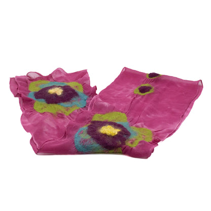 Silk Chiffon With Wool Scarf #263