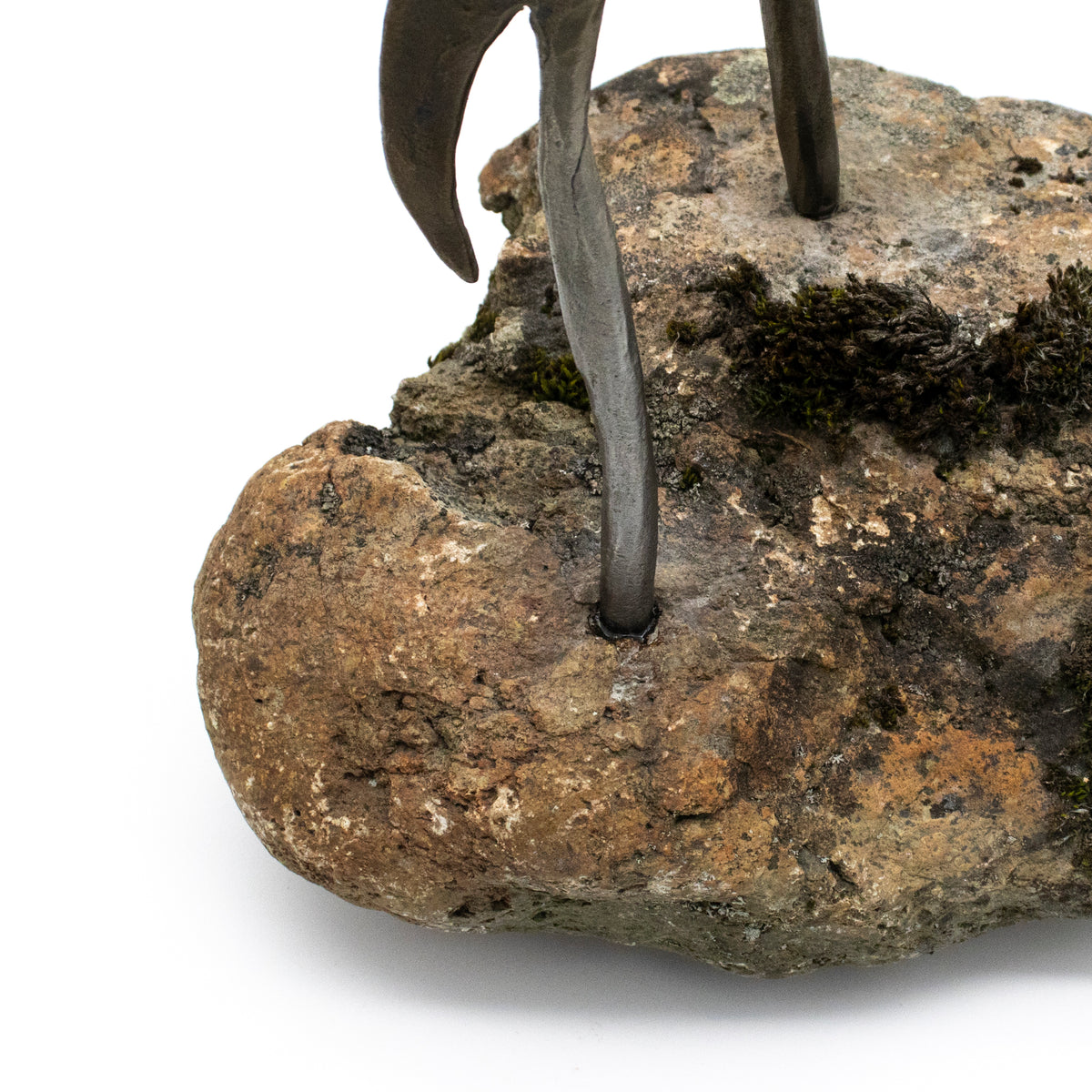 Cranes Sculpture on Rock