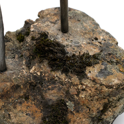 Cranes Sculpture on Rock