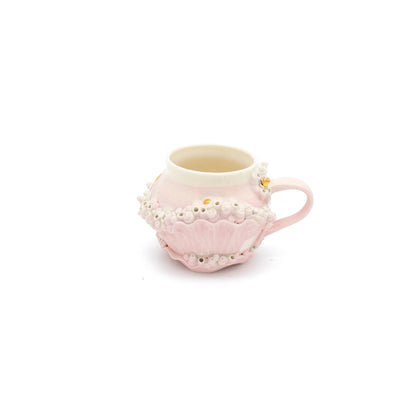 Bones Mug in Rose with Gold