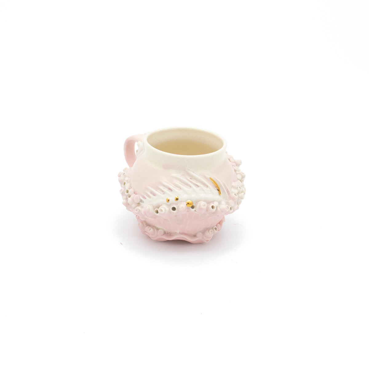 Bones Mug in Rose with Gold