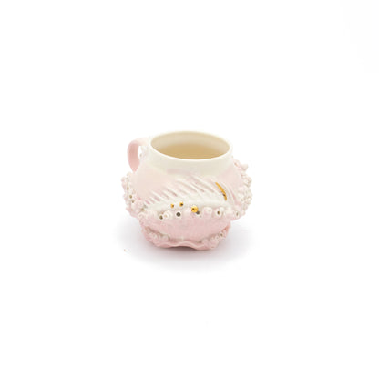 Bones Mug in Rose with Gold