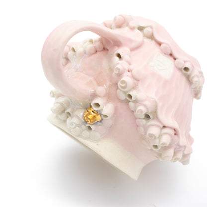 Bones Mug in Rose with Gold