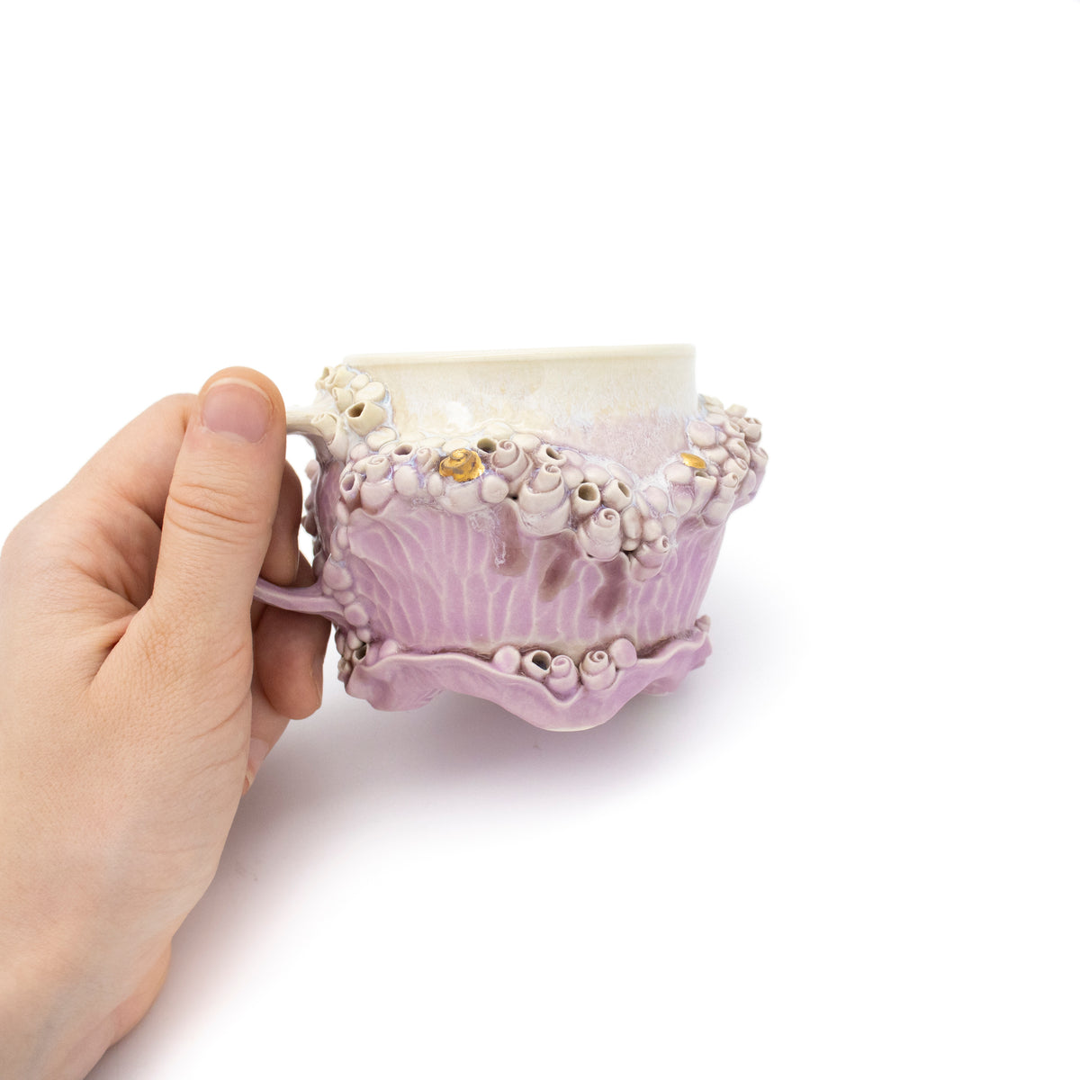 Teacup in Lavender with Gold