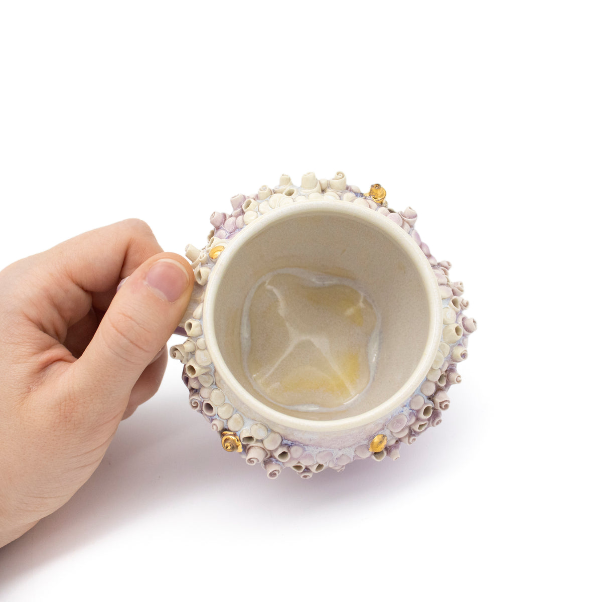 Teacup in Lavender with Gold