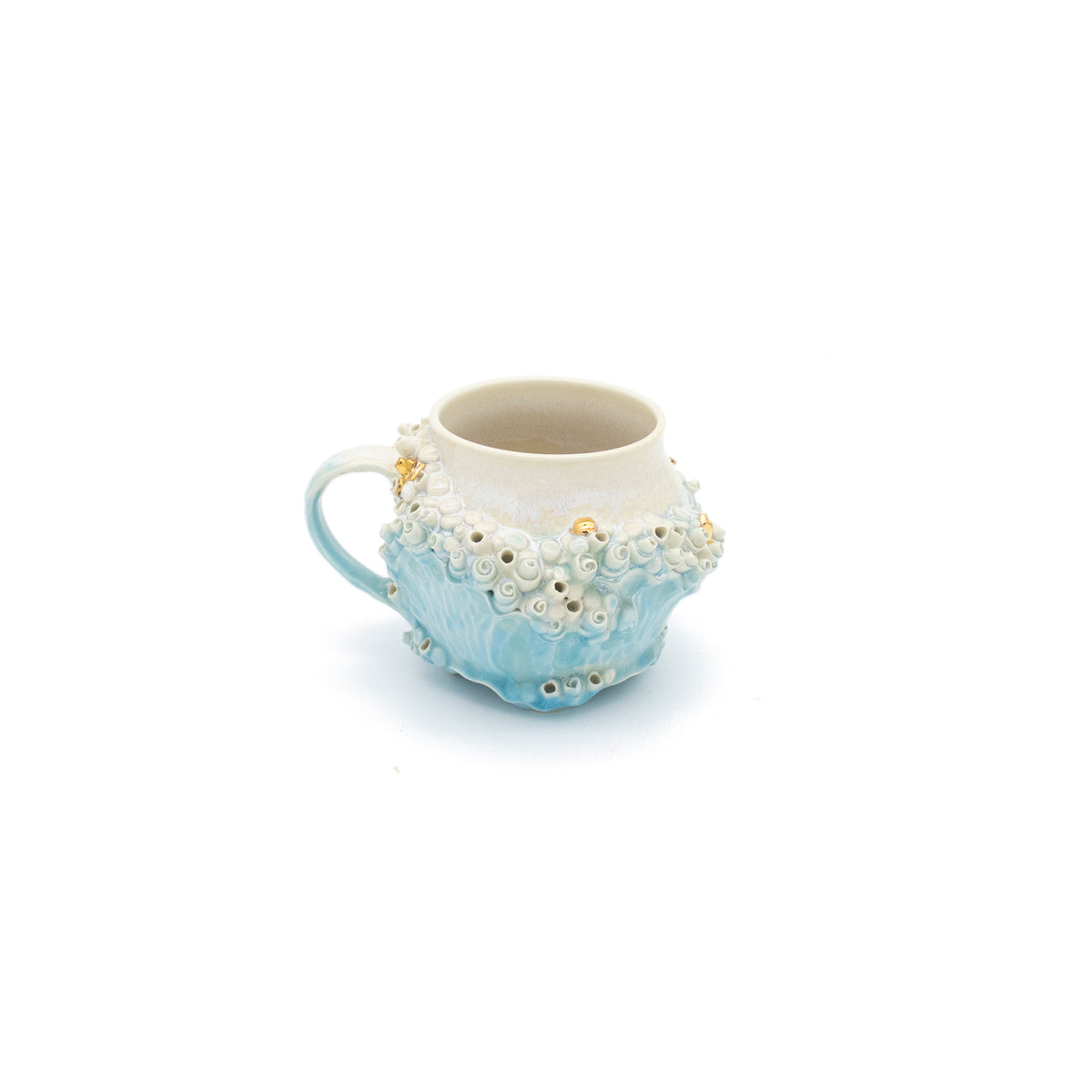 Teacup in Blue with Gold