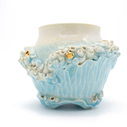 Teacup in Blue with Gold