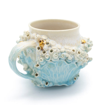 Teacup in Blue with Gold