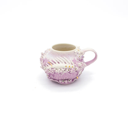 Bones Teacup in Lavender with Gold