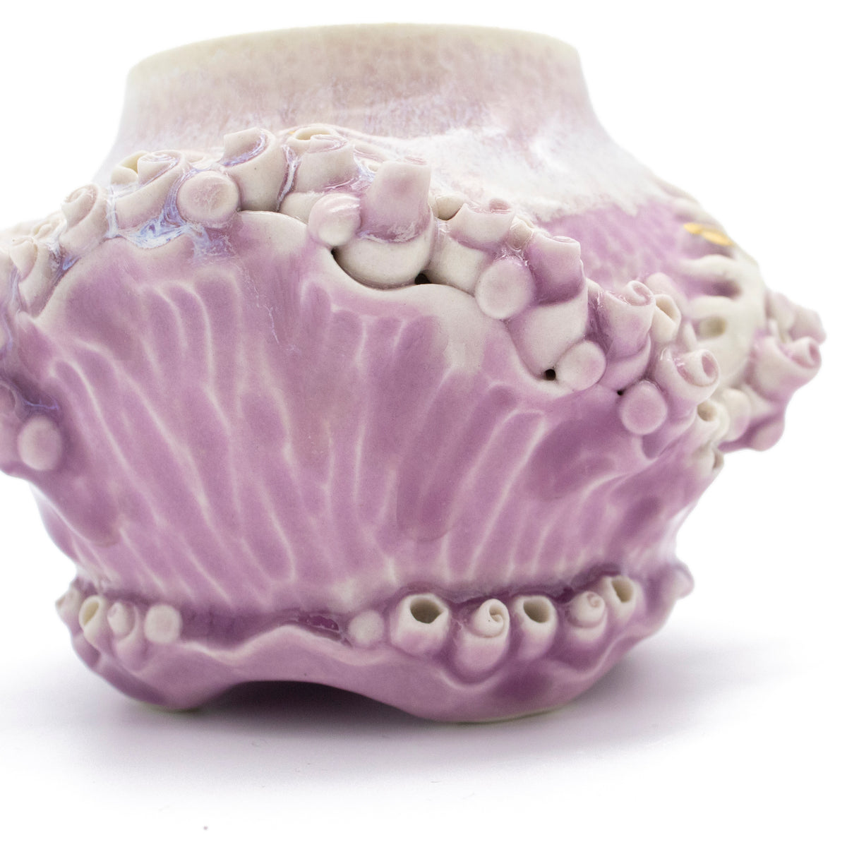 Bones Teacup in Lavender with Gold