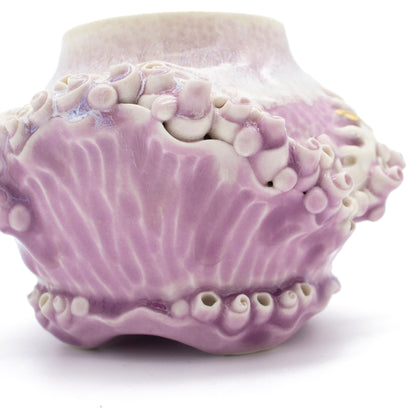 Bones Teacup in Lavender with Gold