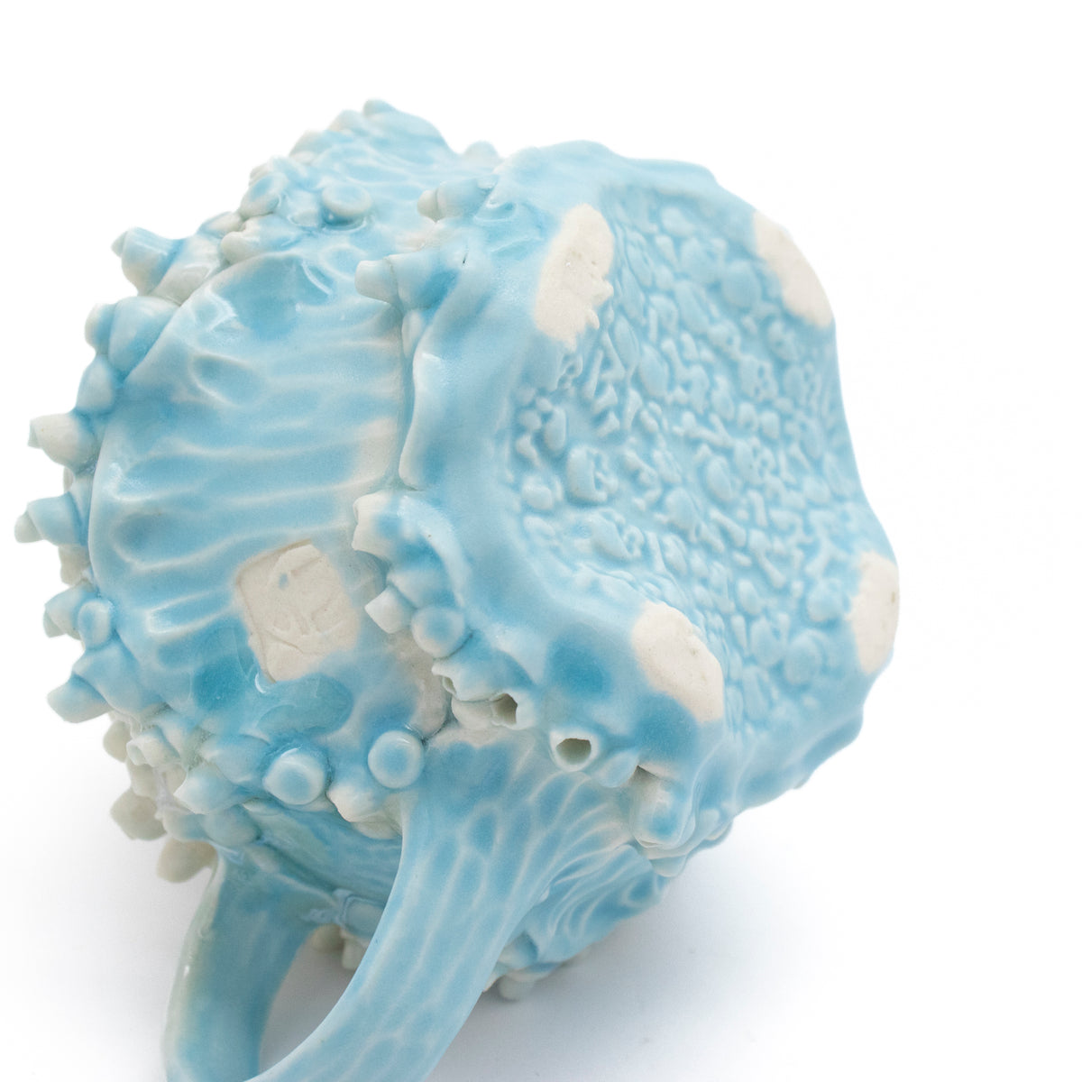 Bones Teacup in Blue with Gold
