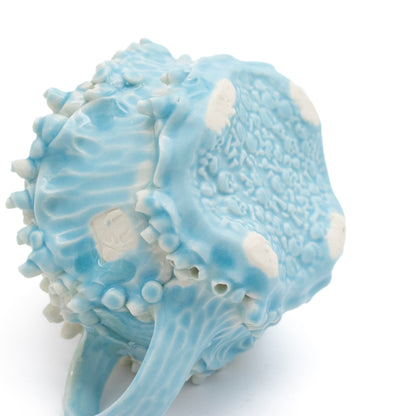 Bones Teacup in Blue with Gold