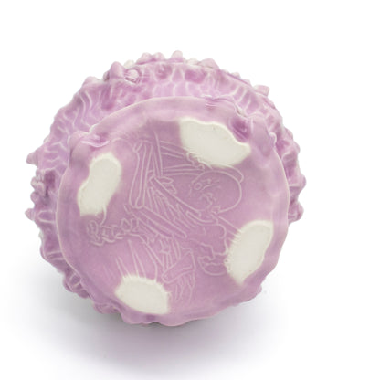Bones Sugar Pot in Lavender with Gold