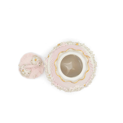 Bones Sugar Pot in Rose with Gold