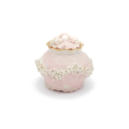Bones Sugar Pot in Rose with Gold
