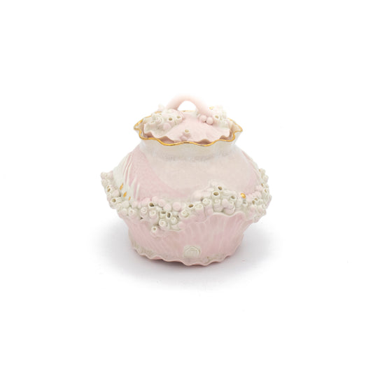 Bones Sugar Pot in Rose with Gold