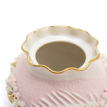 Bones Sugar Pot in Rose with Gold