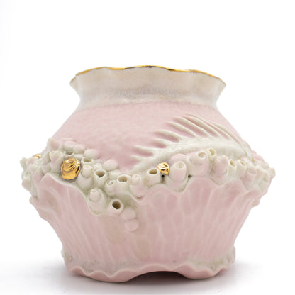 Bones Sugar Pot in Rose with Gold