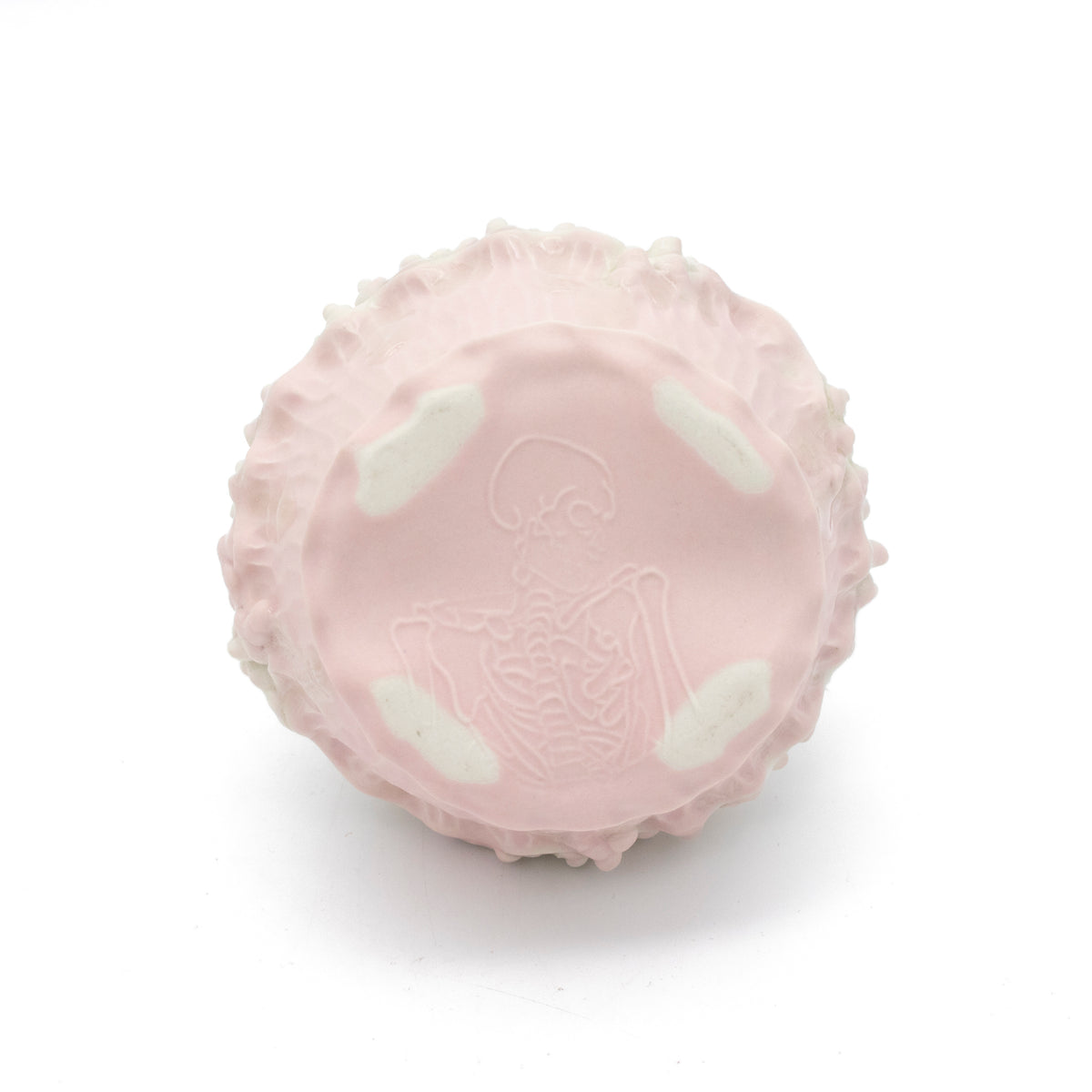 Bones Sugar Pot in Rose with Gold