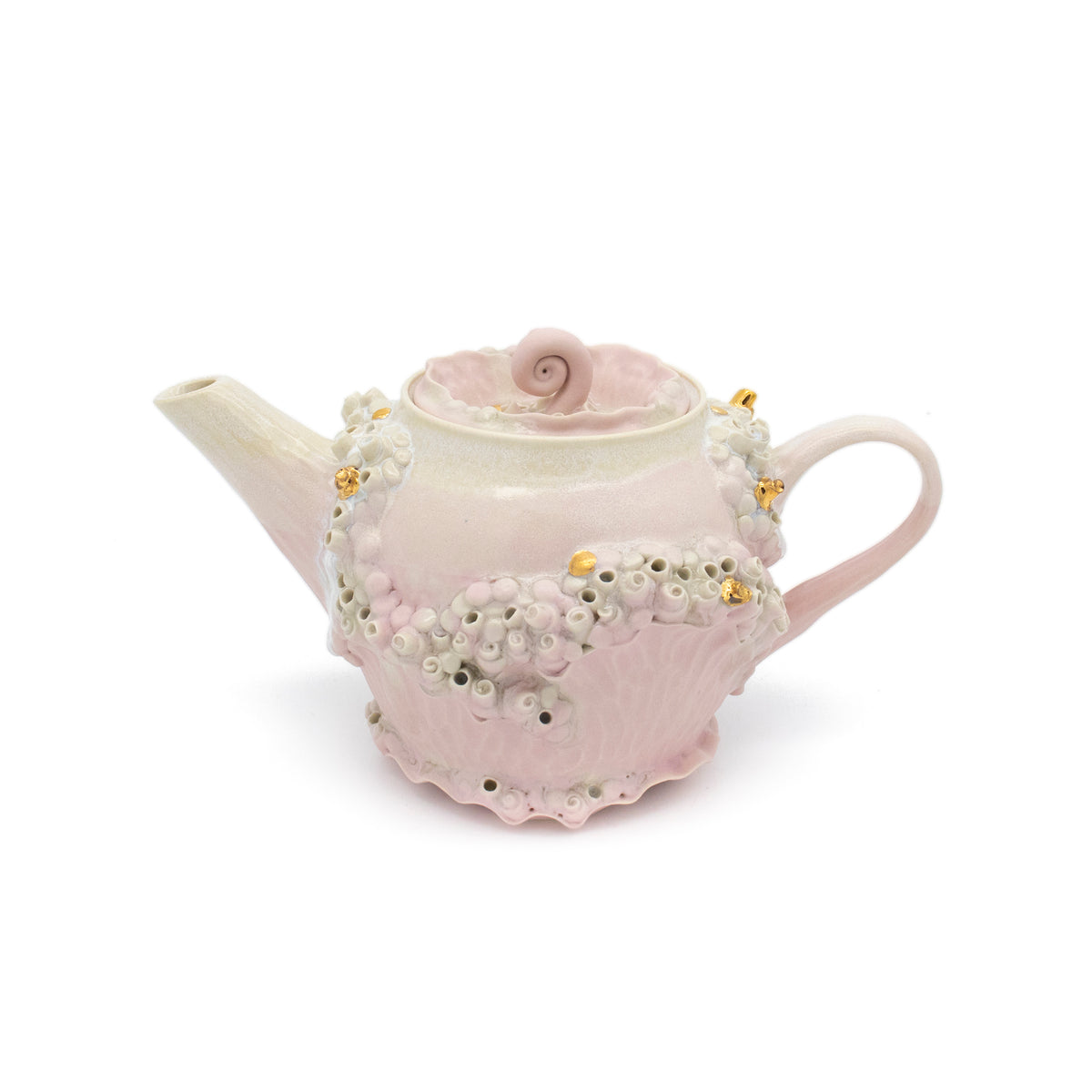 Teapot in Rose with Gold