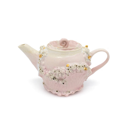 Teapot in Rose with Gold