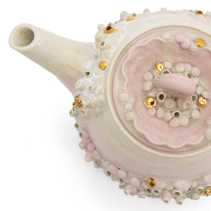 Teapot in Rose with Gold