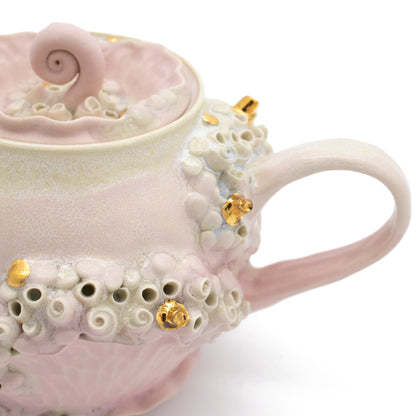Teapot in Rose with Gold