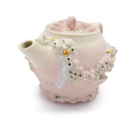 Teapot in Rose with Gold