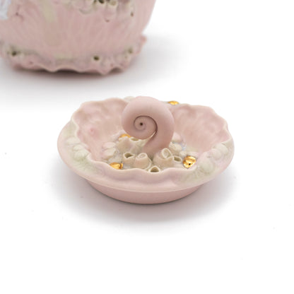 Teapot in Rose with Gold