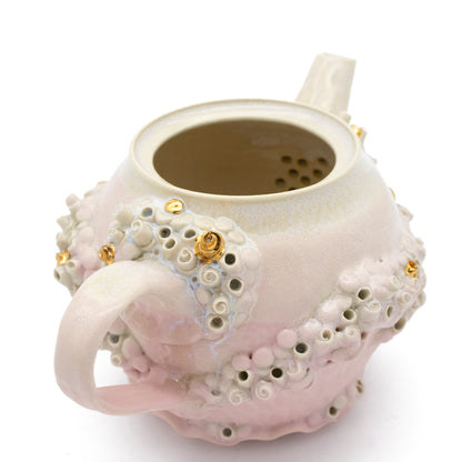 Teapot in Rose with Gold