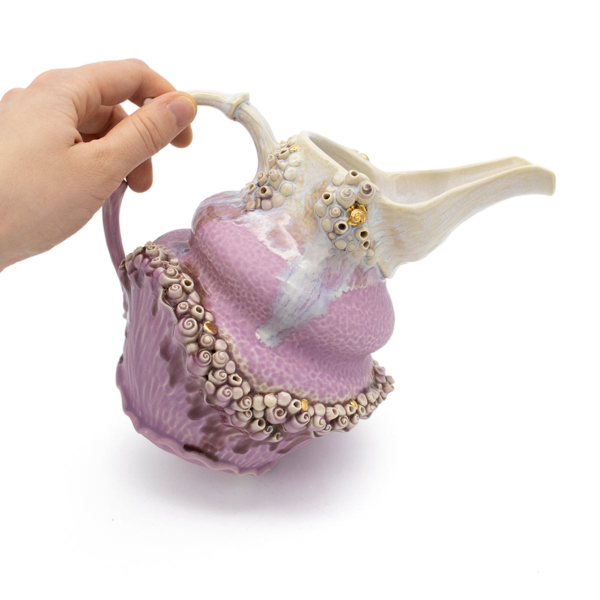 Ewer in Lavender with Gold
