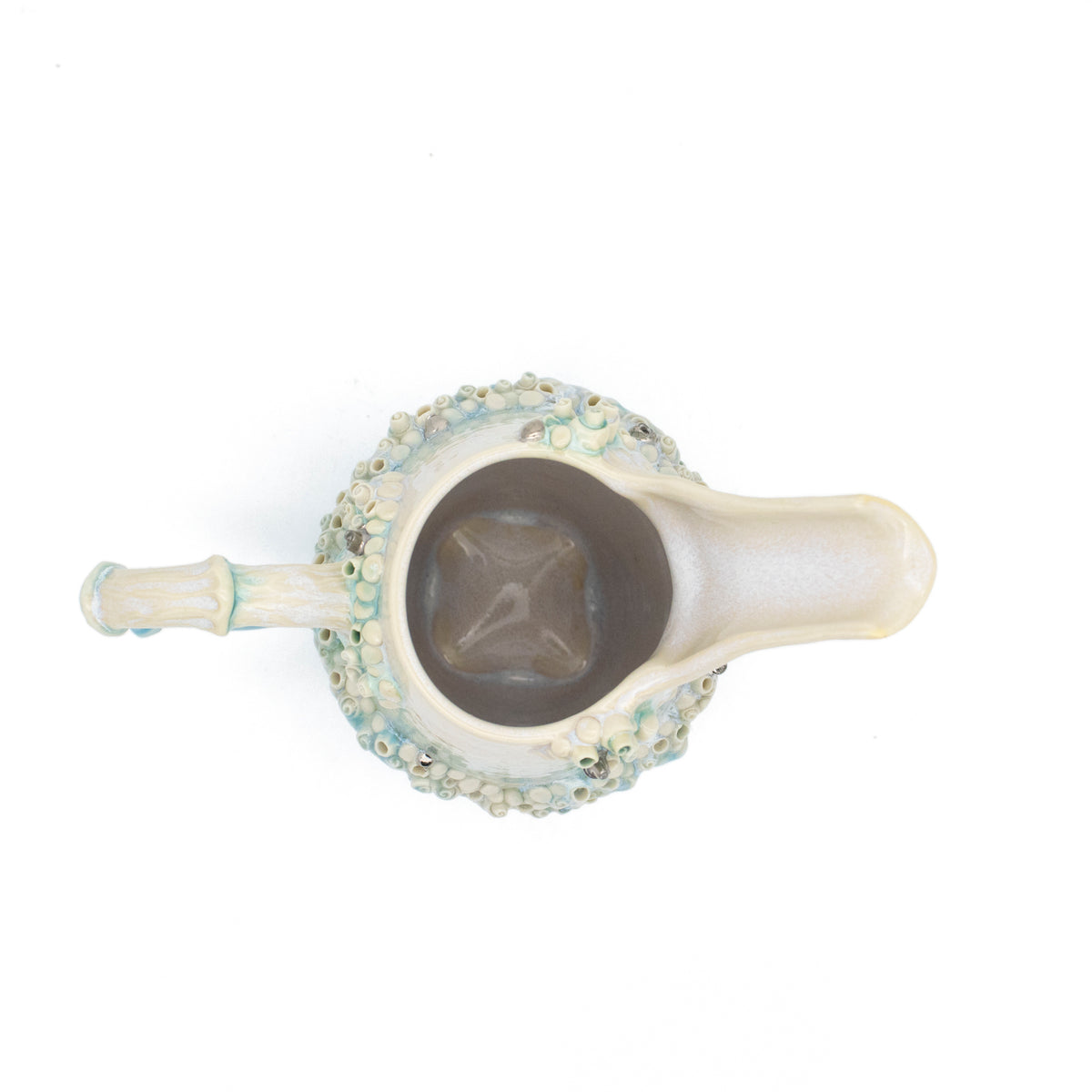 Ewer in Blue with White Gold