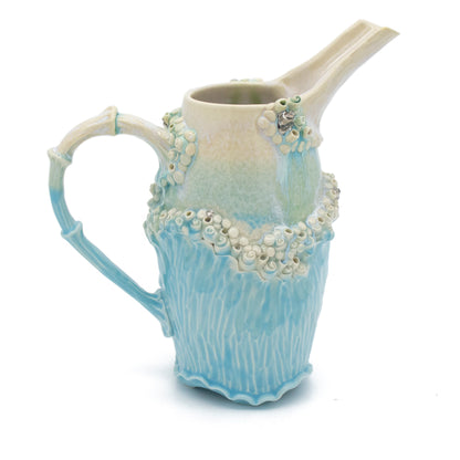Ewer in Blue with White Gold