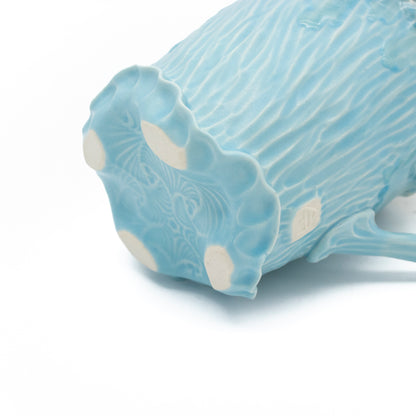 Ewer in Blue with White Gold