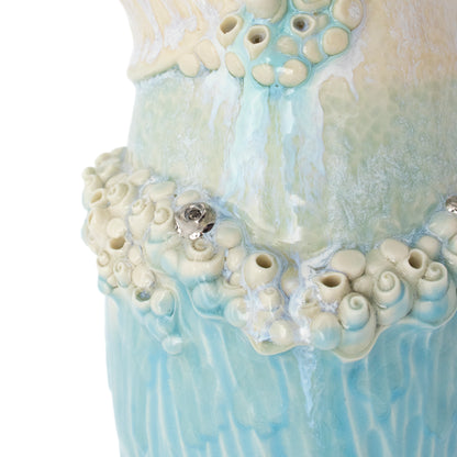 Ewer in Blue with White Gold