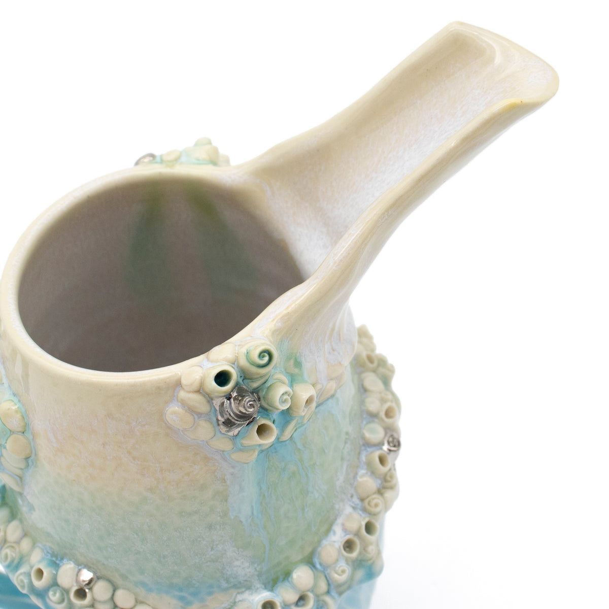 Ewer in Blue with White Gold
