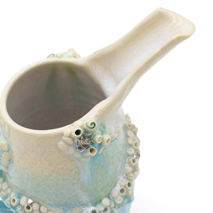 Ewer in Blue with White Gold