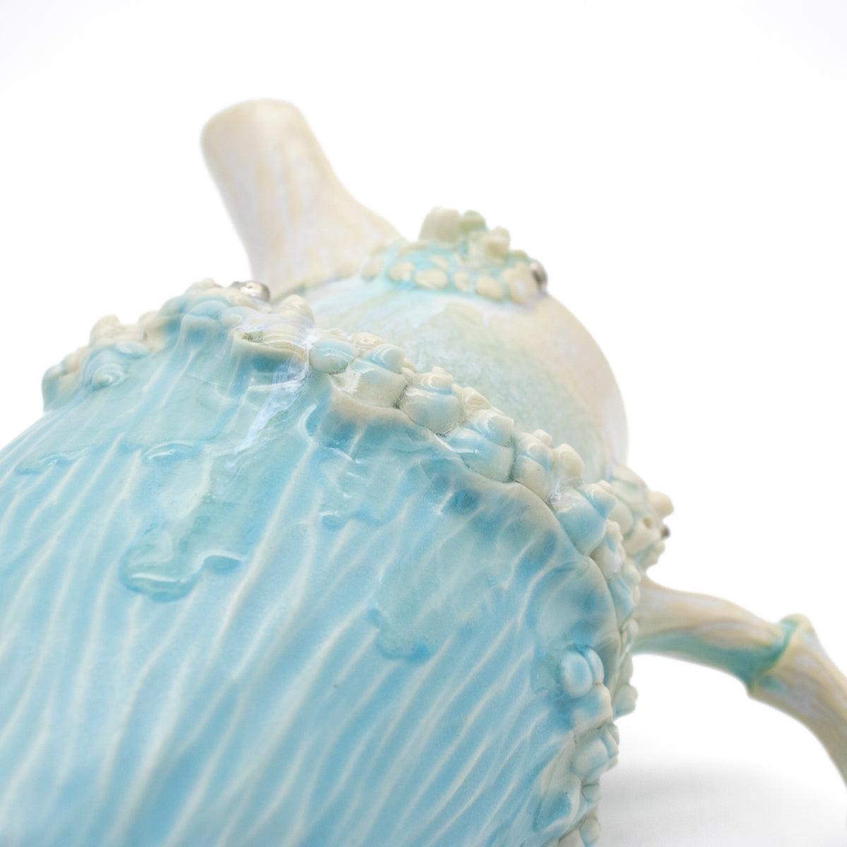 Ewer in Blue with White Gold