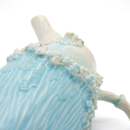 Ewer in Blue with White Gold