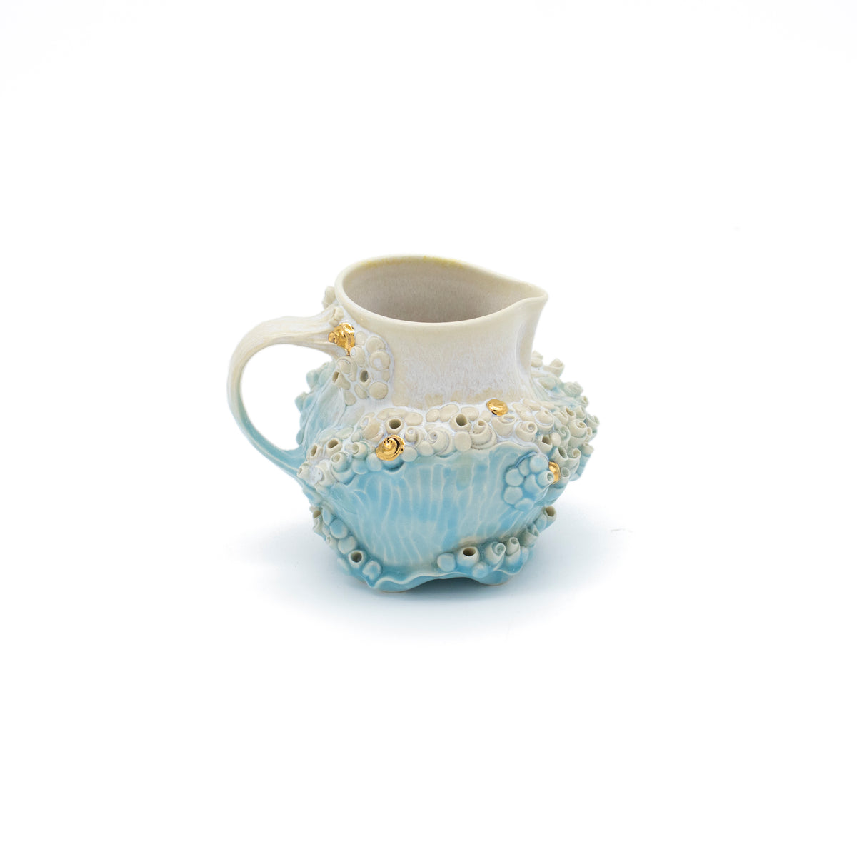 Pitcher in Blue with Gold