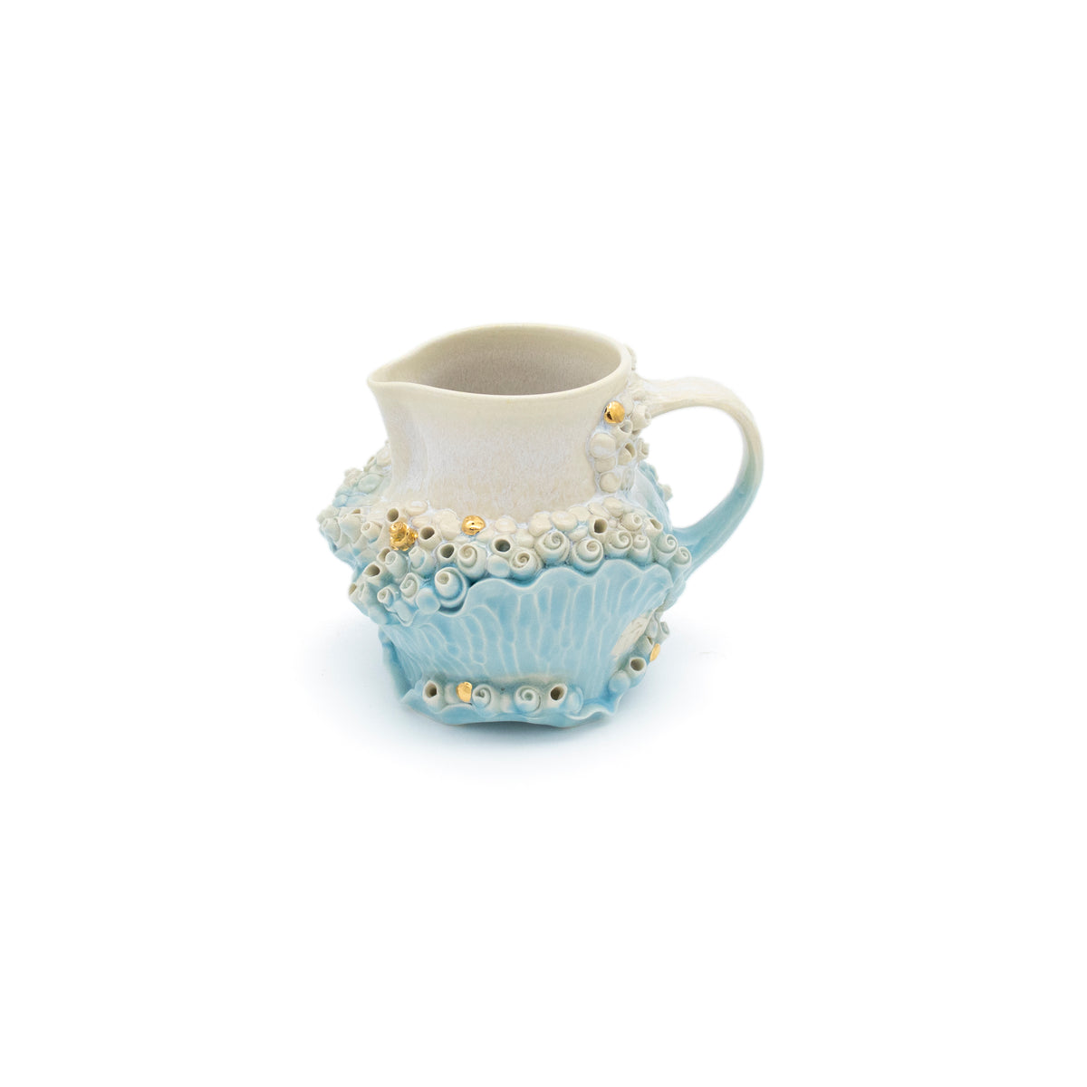 Pitcher in Blue with Gold