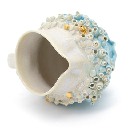 Pitcher in Blue with Gold