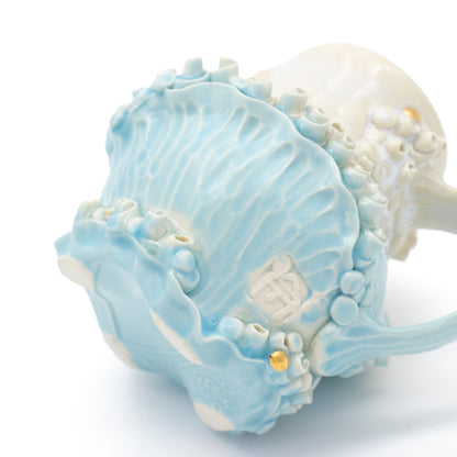 Pitcher in Blue with Gold