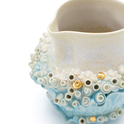 Pitcher in Blue with Gold