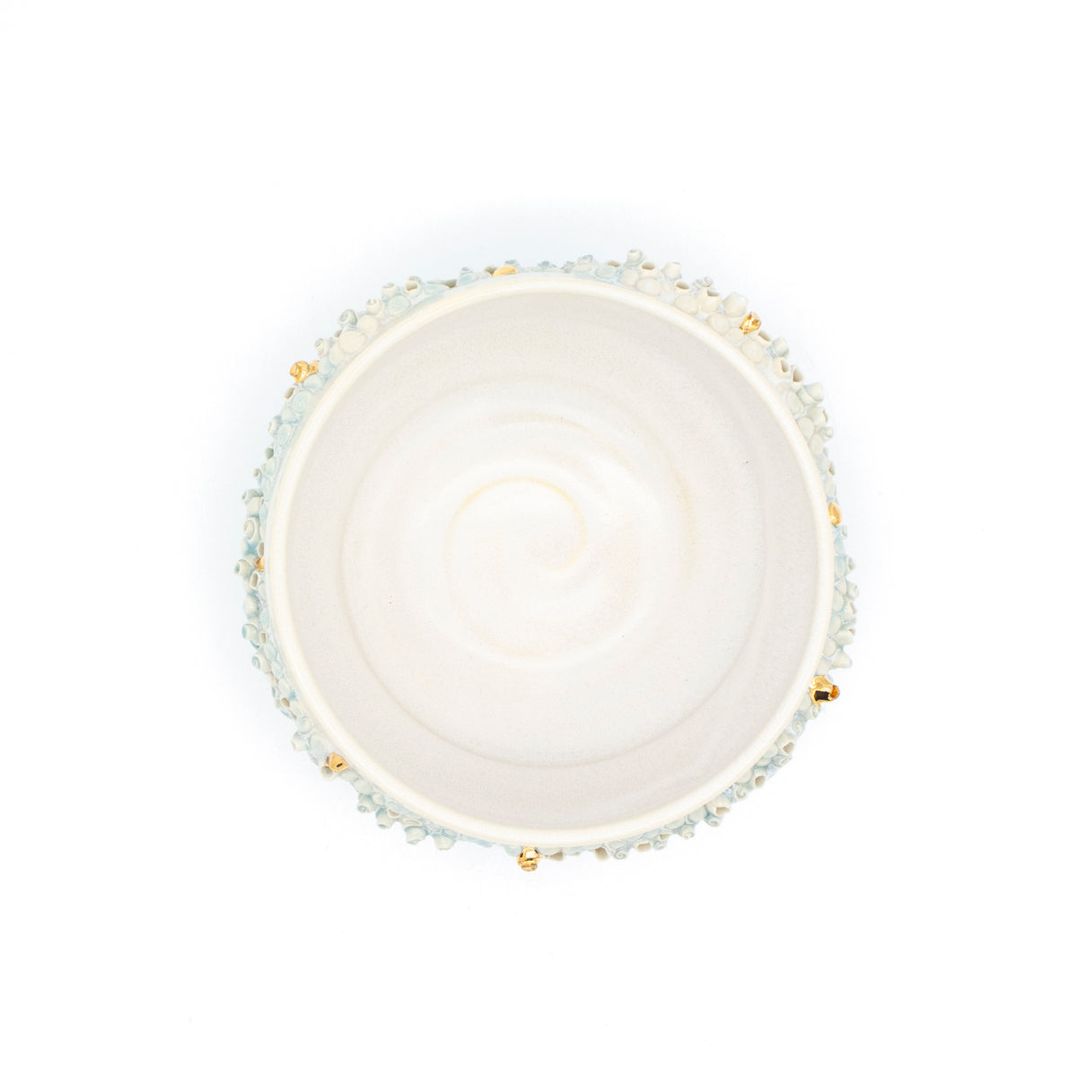 Large Bowl in Blue with Gold