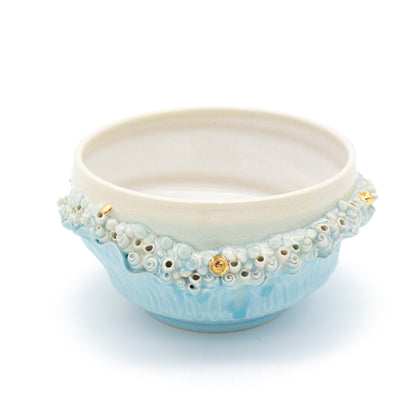 Large Bowl in Blue with Gold