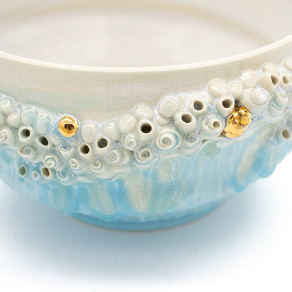 Large Bowl in Blue with Gold