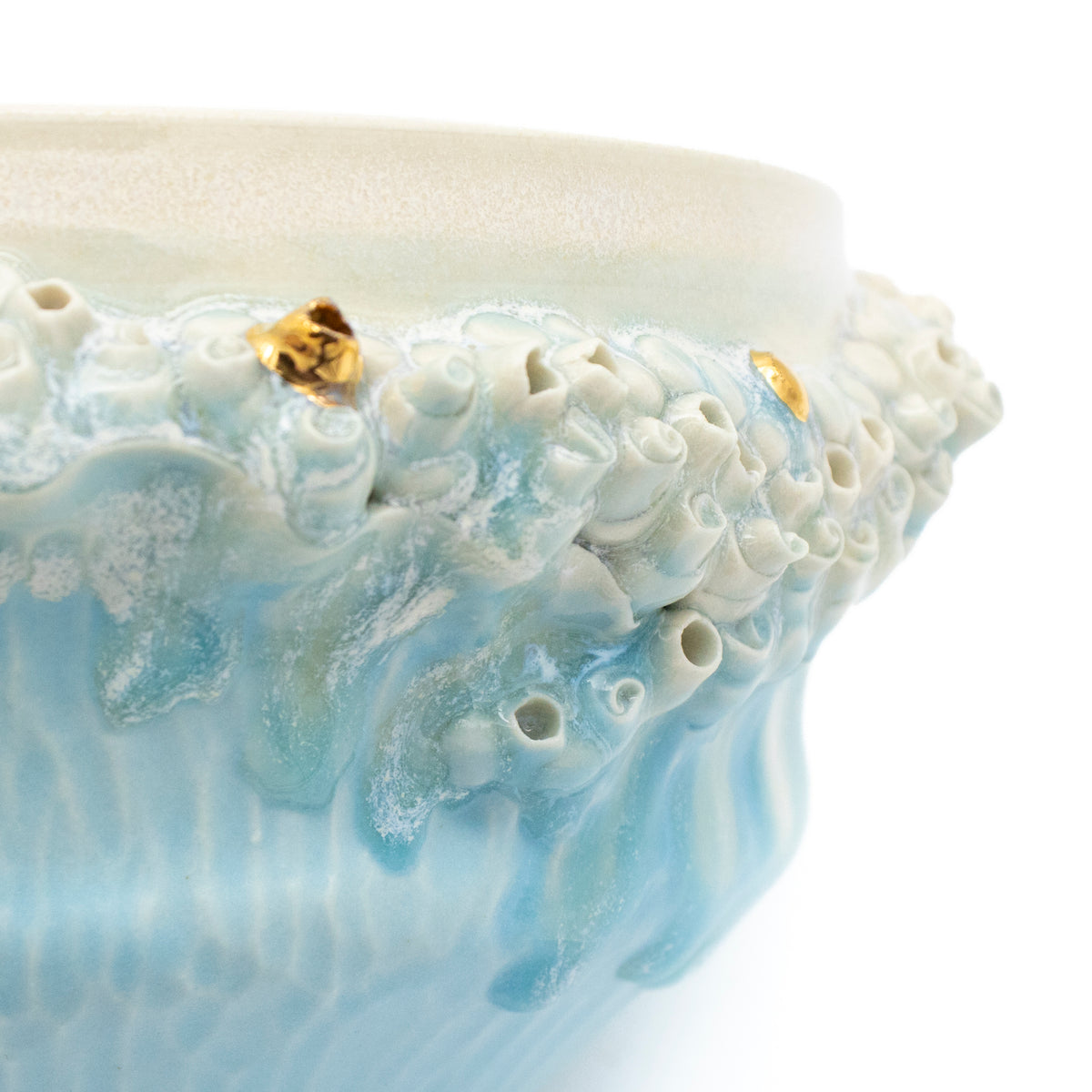 Large Bowl in Blue with Gold