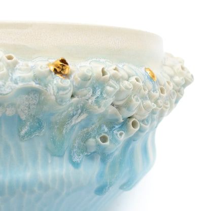 Large Bowl in Blue with Gold